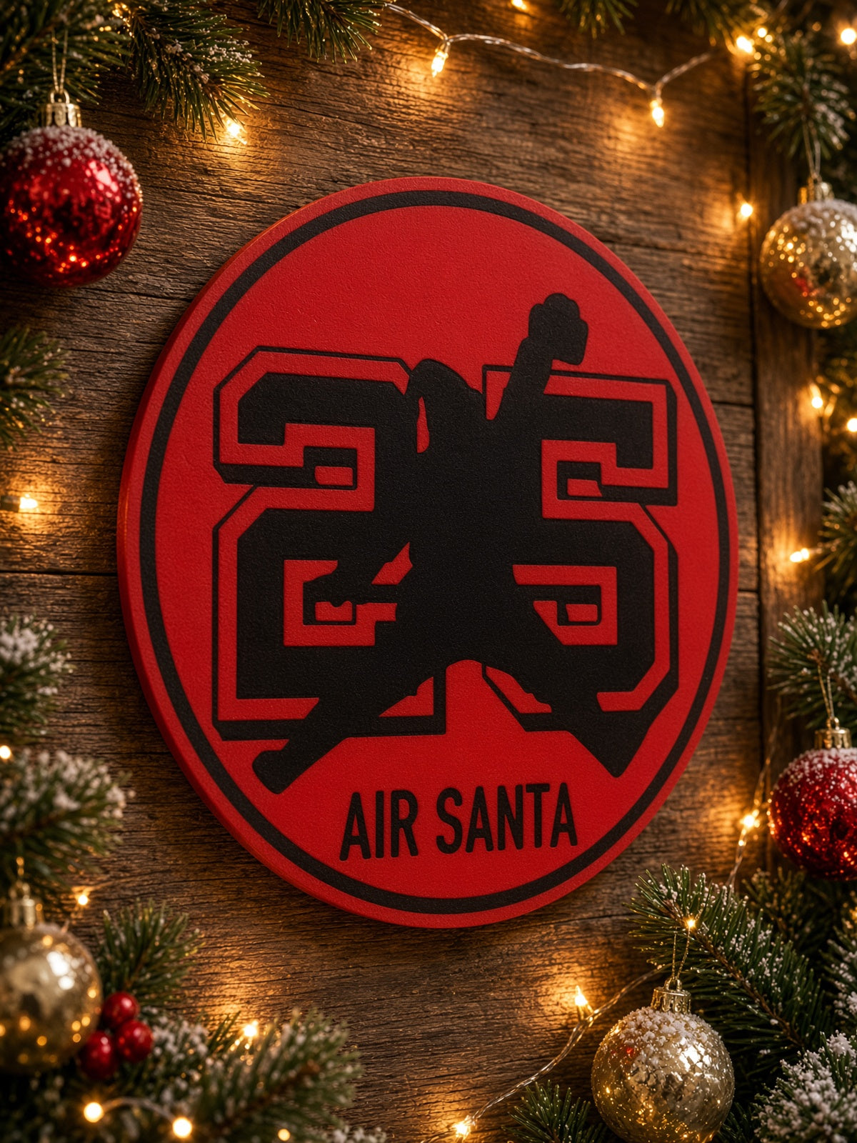 Air Santa Christmas Holiday Novelty Sign